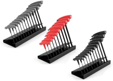 TEKTON Ball End Hex and Star T-Handle Key Set, 34-Piece | KEY92001 | 5/64 - 3/8 in., 2 - 10 mm, T6 - T50, Manganese Phosphate Finish, Stand