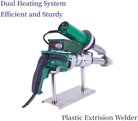 1600W Hand Extrusion Welder Gun Plastic Handheld Extruder Dual Heating System Welding Gun PP HDPE LDPE Pipe Welding Machine (220V Extruder)