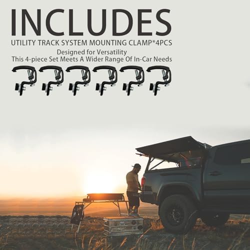 Truck Bed Clamps for 2016-On Tacoma/2020 Jeep Gladiator, 6-Pack | For listed 2016-on Tacoma and 2020 Gladiator bed rail systems; verify the rail style before ordering