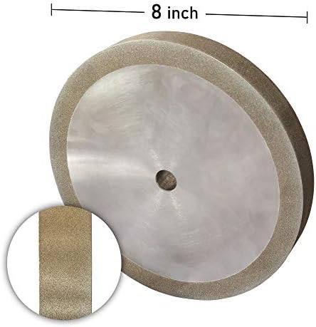 BUCKTOOL 180 Grit 8-Inch CBN Grinding Wheel, 1-Inch Wide, 5/8-Inch Arbor