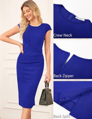GRACE KARIN Women's Cap Sleeve Bodycon Work Business Office Midi Dress
