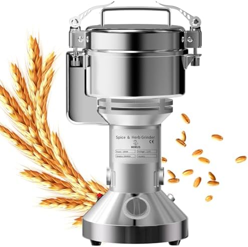 Electric Grain Mill 750g Home Flour Mill for Wheat Rice Corn Herbs Spices