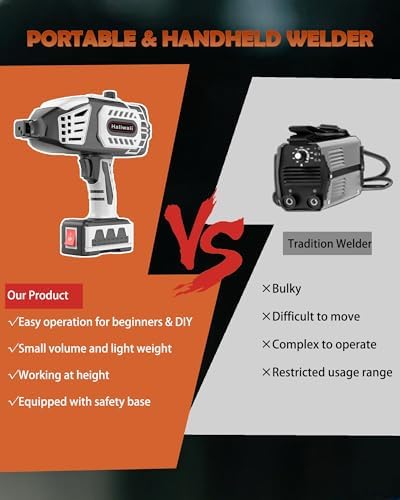 Portable Handheld Welding Machine - 110V IGBT Inverter Handheld Welder, 20-120A Portable ARC Welder, Hot Start & Anti-Stick for 3/32"-1/8" Welding Rods, 30PCS Rods Included