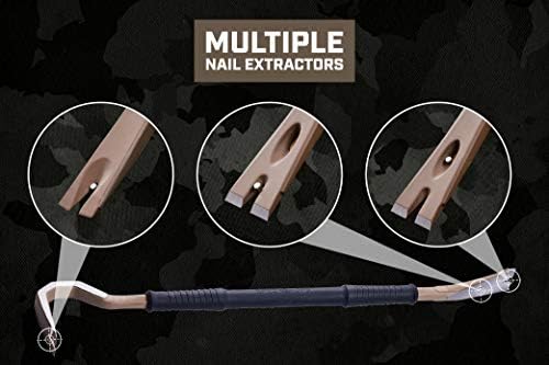 Spec Ops Tools Pry Bar, Crowbar for Demolition & Nail Pulling, High-Carbon Steel, 30" Demo Bar