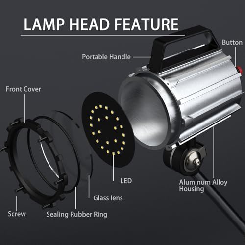New Led Wood Lathe Light, 20W Machine Lamp 110-220v (18w double color)