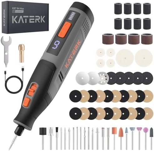 Katerk Cordless Rotary Tool Kit with 70 Pieces Accessories for Beginner
