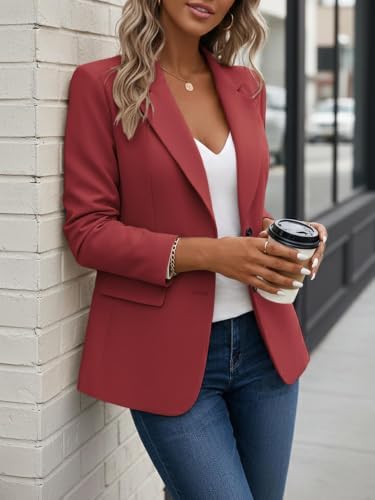 Mina Self Women's Business Casual Blazer Slim Fitted Lightweight Jacket