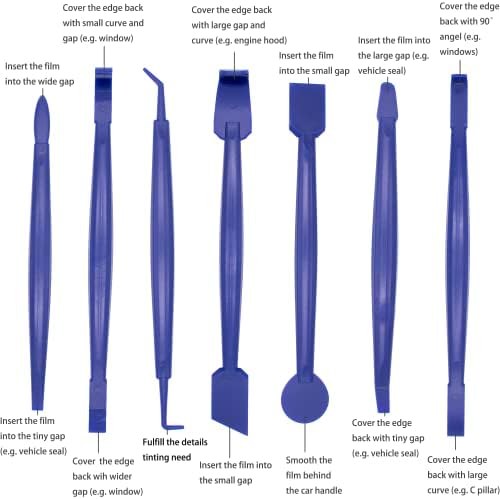 Spanno Vinyl Wrap Tool Kit for Cars, Window Tint Tools Includes Squeegees