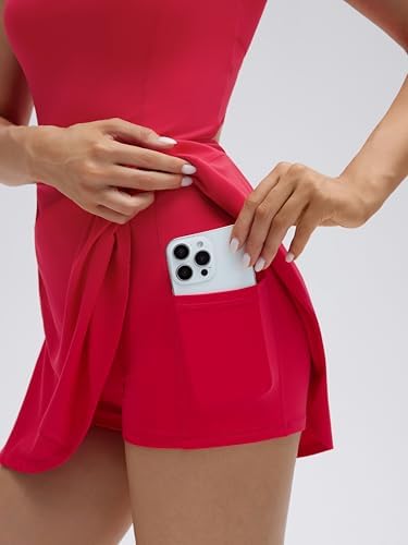 SUUKSESS Tennis Dress with Shorts Underneath Easy Peasy Athletic Dresses
