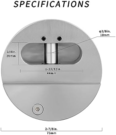 FIGODE® Stainless Steel Puck Lock, Heavy Duty & High Security Padlock, Military-Grade, Hidden Shackle Lock, 2-7/8 in. Wide, Trailer Door Lock. Weatherproof, 2 Padlocks Keyed Alike