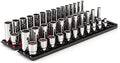 TEKTON 1/2 Inch Drive 12-Point Socket Set, 52-Piece | SHD92214 | (3/8 - 1 in., 10 - 24 mm), Shallow and Deep, Socket Rail