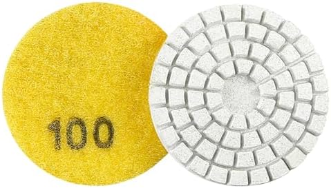 Diamond Polishing Pad, 2 inch 50 mm 100 Grit Sanding Discs for Grinder & Polisher, Hook and Loop Backing Pad for Grinding Buffing Granite Marble Concrete Stone (1 Piece)