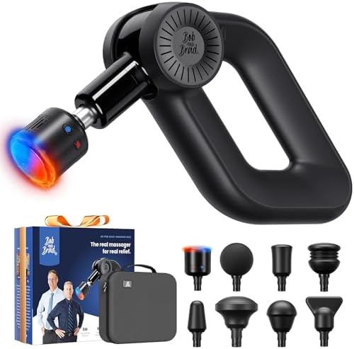 BOB AND BRAD D6 Pro Max+ Massage Gun with Heat and Cold, Powerful Deep Tissue Percussion Massager with 16mm Amplitude, Professional Muscle Massager Gun for Athletes, Quiet Electric Handheld Massager