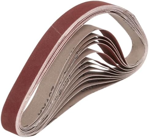 HARFINGTON 1 x 30 Inch Sanding Belts, 10 Pcs 180 Grits Aluminum Oxide