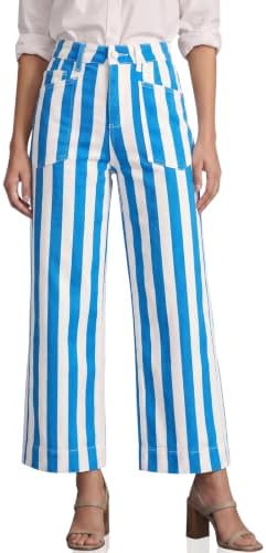 Cicy Bell Womens Cropped Wide Leg Jeans High Waisted Baggy Denim Ankle Pant
