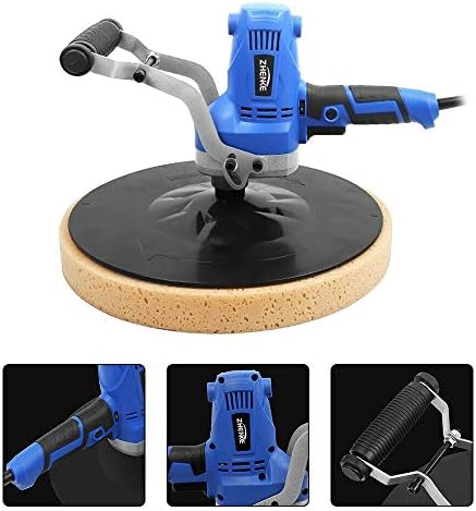 DNYSYSJ Handheld Concrete Grinder Electric Trowel Wall Smoothing Polishing Machine,110V 850W 4 Speed Polisher, Plastering Bucket Trowel Tools 50-100RPM,Wiper Diameter Ø410mm