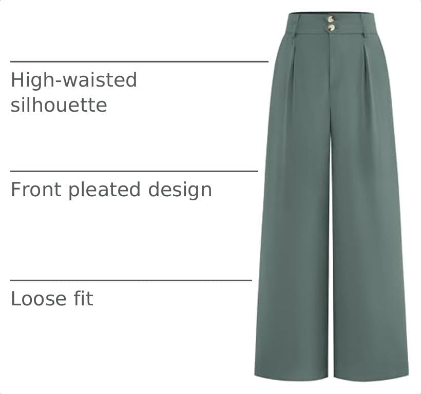 BTFBM Wide Leg Dress Pants Women Business Casual Outfits