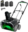 20V 20" Cordless Snow Blower, Brushless Snow Thrower 2x5.0Ah Batteries