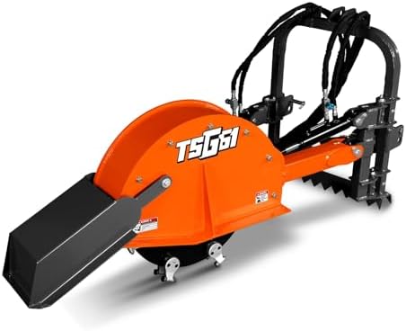 MechMaxx PTO Power 3-Point Hydraulic Cylinders Stump Grinder For 35-60hp Tractor, 24'' Cutting Wheel, 16 Carbide Teeth,Model TSG61