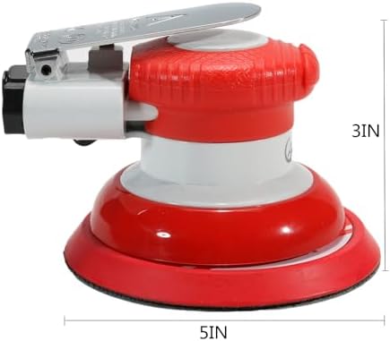Air Random Orbital Sander, 5inch Dual-Action Sander with Hook & Loop Backing Pads, Pneumatic Palm Sander for Auto body,Metal,Woodworking