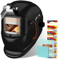 TRQWH Welding Helmet with Light True Color Auto Darkening Welding Helmets for Men Solar Powered Welding Hood with 2 Arc Sensor Wide Shade 4/9-13 for TIG MIG ARC Cool Welder Mask