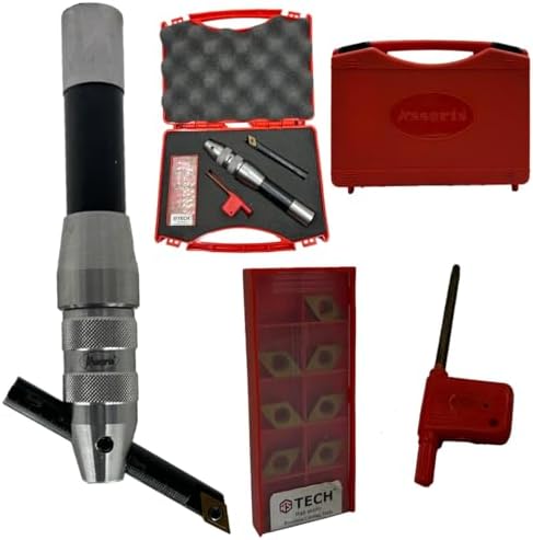 New Fly Cutter with R8 7/16 UNF Drawbar Shank, indexable Boring bar, 10 PCS Inserts (DCMT 11 T304), T-15 Key & Plastic case. Ideal for Facing & Boring. Watch The Working Video for Details