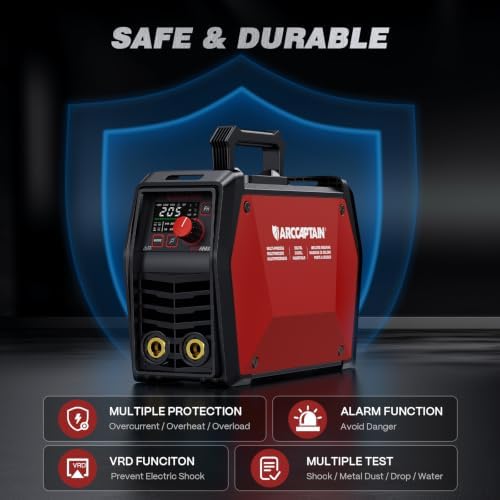 ARCCAPTAIN 205A Pulse Stick Welder, ARC/Lift TIG Welding Machine 10PCS Rods