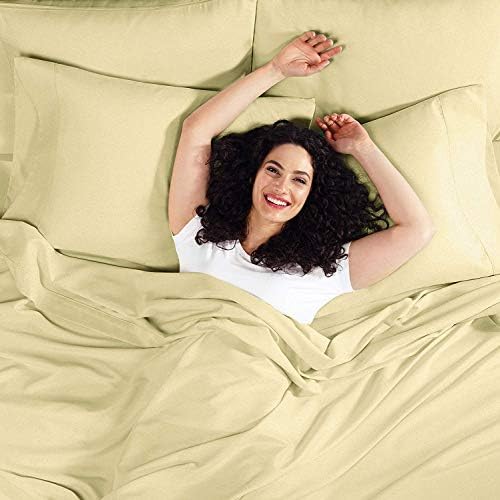 JS Sanders Affordable Microfiber 6 PC Bed Sheet Set - Queen Size, Green