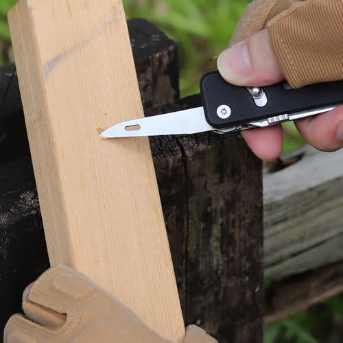 ROXON S503G Flex Companion 9 in 1 Modular EDC Tool D2 Pocket Knife (Black)