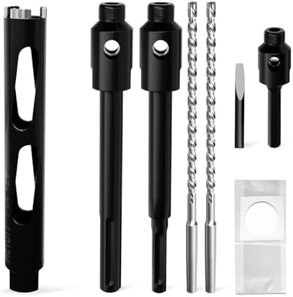 Diamond Core Drill Bit 1-1/4"(32mm) with Pilot Bit & Adapters (SDS Plus & Hex) – Upgraded Welded Segments, 8.6" Depth – for Concrete, Solid Brick, Hollow Brick, Masonry & More