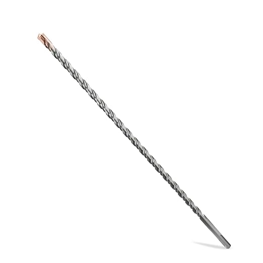 SDS Plus Rotary Hammer Drill Bit,1/2"×18"（12.5mm×460mm） - 4 Carbide Cutting Edges & Coated Head | Heavy-Duty for Masonry, Concrete, Natural Stone, Brick Walls