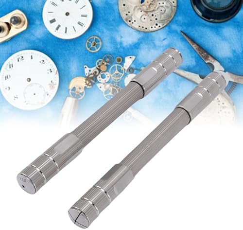 POCREATION 2-Pack Double Ended Pin Vise, Stainless Steel Manual Hand Drill Tool, 12cm/4.7in Length, for Watch Repair, Jewelry Making, Handicraft