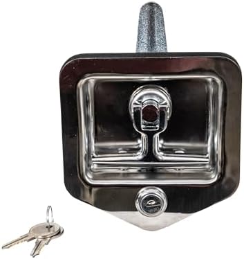 Buyers Products L8855 Stainless Steel T-Handle Latch with Blind Studs | Locking Stainless Steel T-Handle Latch Secures Tool Boxes, Trailer Doors, RVs, Campers, Truck Caps, And Service Bodies