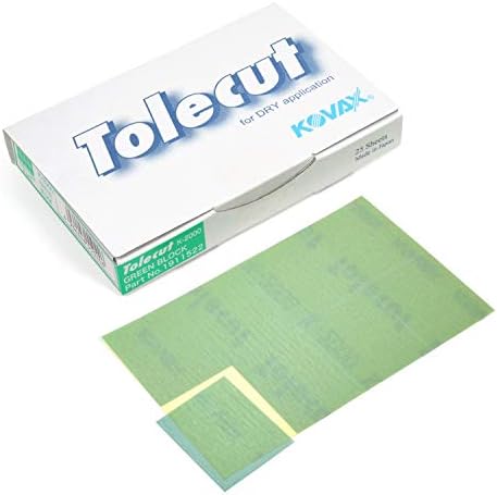 Tolecut PSA 8-Cut Block Sanding Sheets, Green K-2000, 191-1522, 25 Sheets