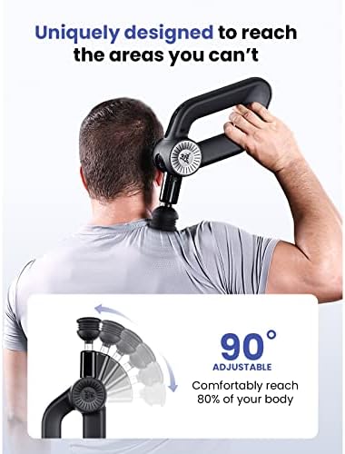 BOB AND BRAD D6 Pro Plus Massage Gun with Heat, Deep Tissue Percussion with 16mm Amplitude, Professional Muscle Massager Gun for Athletes, Quiet Electric Handheld Massager
