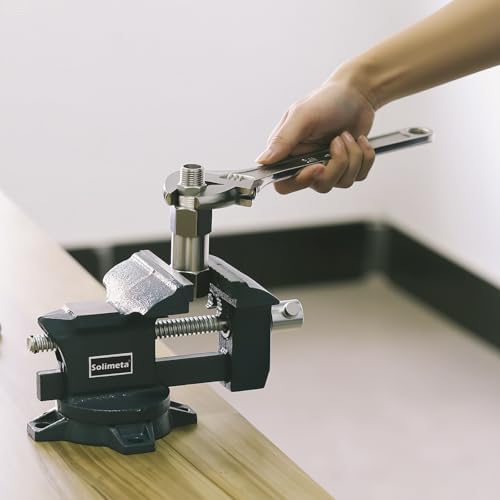 4.5" Heavy Duty Bench Vise with 270° Swivel Locking Base Desktop Clamp - Durable Ductile Iron Design