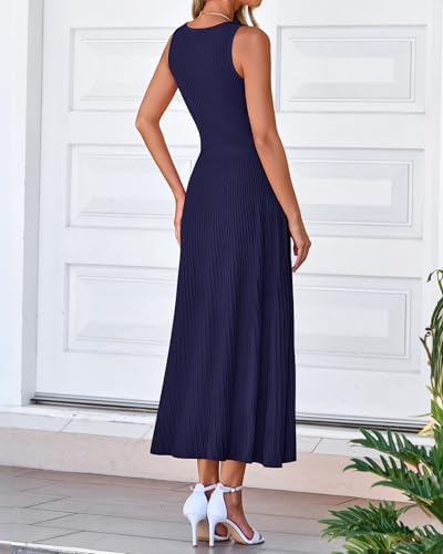 BTFBM Women Midi Bodycon Tank Dress