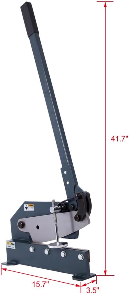 Metal Shears, Heavy-Duty Sheet Metal Cutter for Industrial Use, Hand Plate Shear, High Carbon Steel Blade, Effortless Cutting, Shrinker Stretcher Compatible, Workbench Mountable (10-Inch)