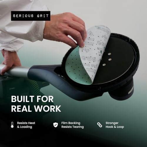 Serious Grit - 225mm (9-Inch) P180 Grit Drywall Sanding Discs - 25 Pack Box