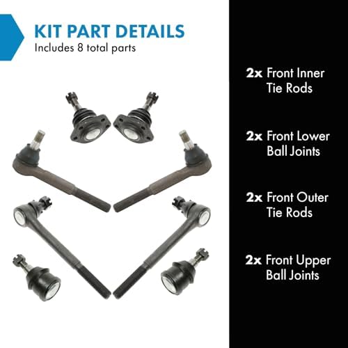 TRQ Front Steering & Suspension Kit Ball Joint Tie Rod