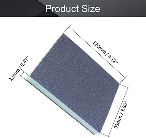 Utoolmart Sanding Sponge Sanding Blocks, 150 Grit Wet Dry Sandpaper Sponge, Washable and Reusable Sand Sponge Kit, for Kitchen Cookware Cleaning and Rust Removal of Rusted Metal, Blue, 12 Pcs