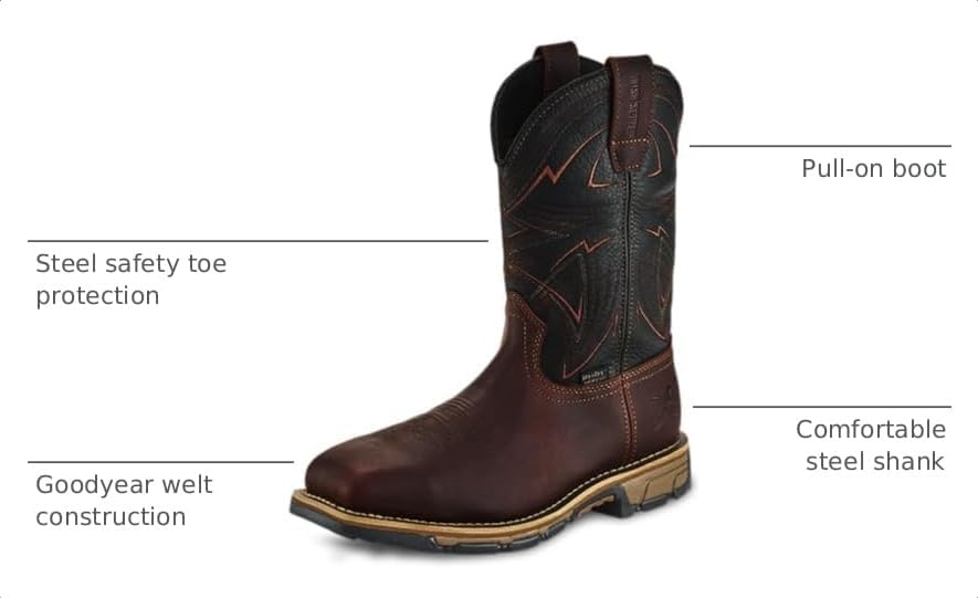 Irish Setter Marshall 11" Mens Steel Toe Work Boot