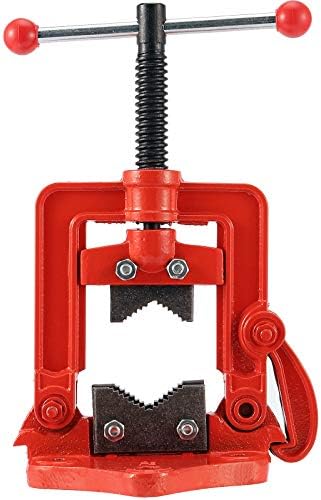 2 Pack Heavy Duty Pipe Vise, 3/5 Inch - 2 Inch Capacity Pipes Forged Bench Yoke Vise for Fixing Cutting from 15 to 50mm Pipes