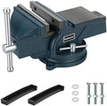 6" Heavy Duty Bench Vise with 360° Swivel Locking Base Desktop Clamp - Durable Ductile Iron Design