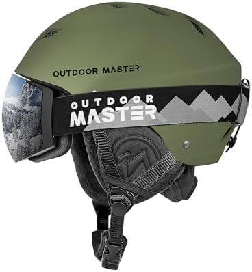 OutdoorMaster Kelvin Ski & Snowboard Helmet Set with RPO Goggles