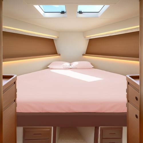 JS Sanders Collection 4PC Boat Sheet Set Universal XL V Berth, Blush