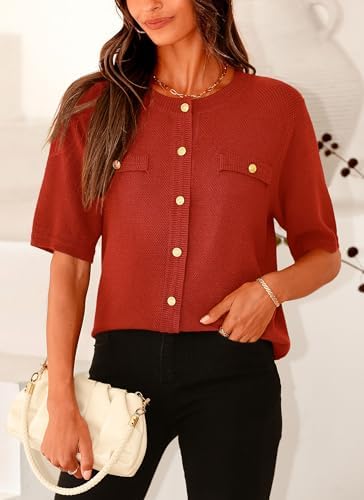 PRETTYGARDEN Women's Summer Casual Button Down Shirts