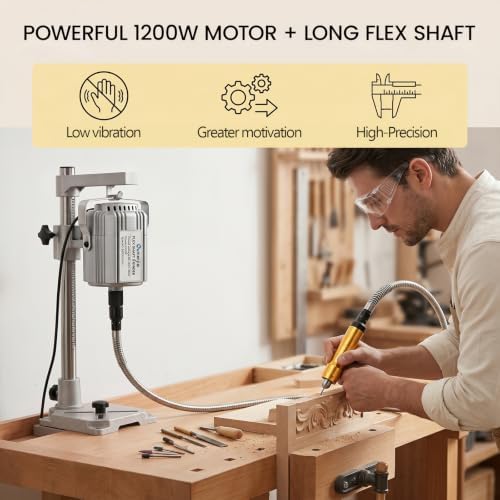 1200W Flex Shaft Rotary Tool, 30000RPM Hanging Grinder