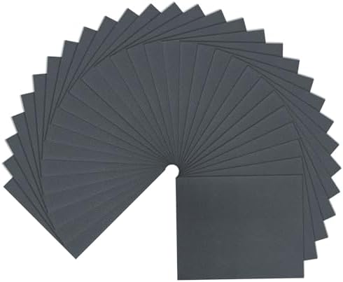 HARFINGTON 30pcs Sandpaper 600 Grit 9 x 11 Inch Waterproof Backing Silicon Carbide Abrasive Wet Dry Sanding Sheets for Wood Finishing, Metal Sanding, Automotive Polishing