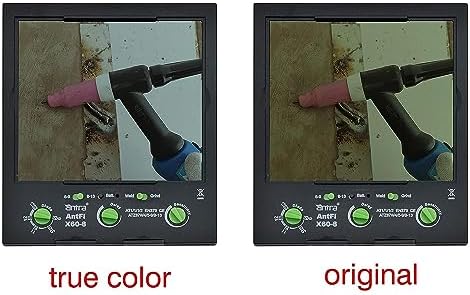 Antra True Color Auto Darkening Welding Helmet - Large Window 13.5 Sqi, Wide Variable Shade 4/5-13, Low TIG Amp Rating 2A - Precision Protection for Welding Excellence